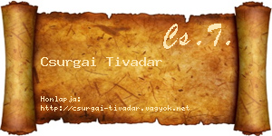 Csurgai Tivadar névjegykártya