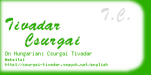 tivadar csurgai business card